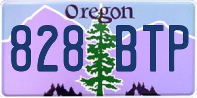 OR license plate 828BTP