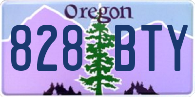 OR license plate 828BTY