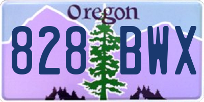 OR license plate 828BWX