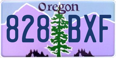 OR license plate 828BXF