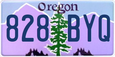 OR license plate 828BYQ