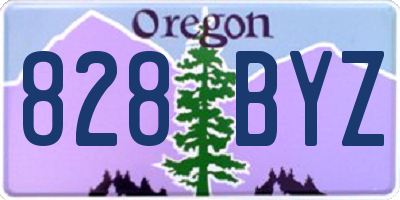 OR license plate 828BYZ