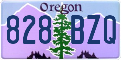 OR license plate 828BZQ