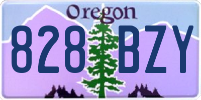 OR license plate 828BZY