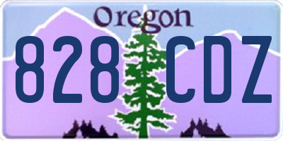 OR license plate 828CDZ