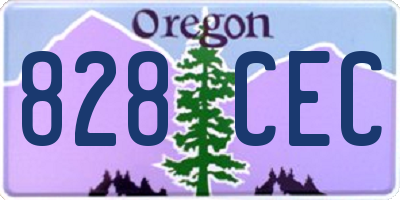 OR license plate 828CEC