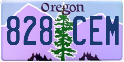 OR license plate 828CEM