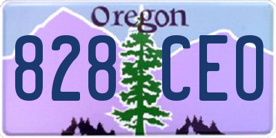 OR license plate 828CEO