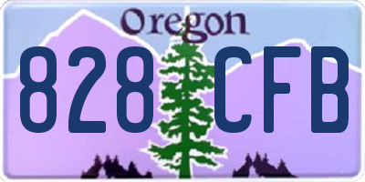 OR license plate 828CFB