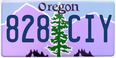 OR license plate 828CIY