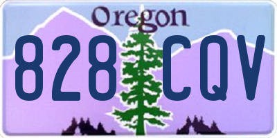 OR license plate 828CQV