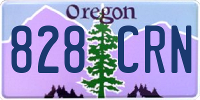 OR license plate 828CRN