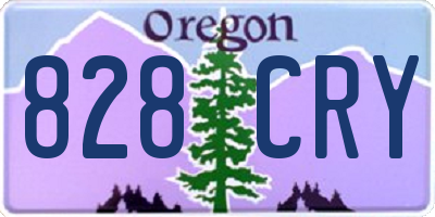 OR license plate 828CRY