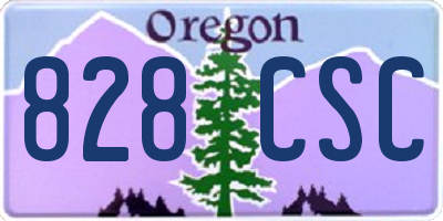 OR license plate 828CSC