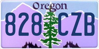 OR license plate 828CZB