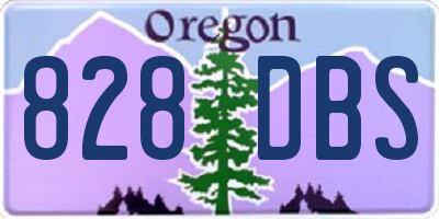 OR license plate 828DBS