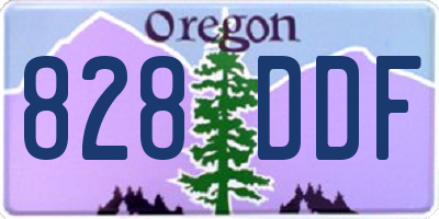 OR license plate 828DDF