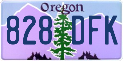 OR license plate 828DFK