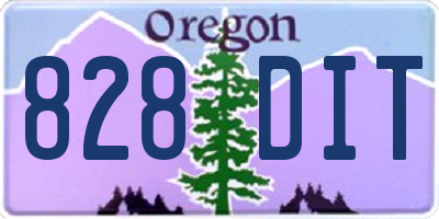 OR license plate 828DIT