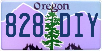 OR license plate 828DIY