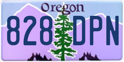 OR license plate 828DPN