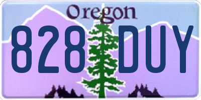 OR license plate 828DUY