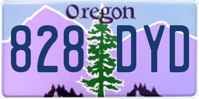 OR license plate 828DYD