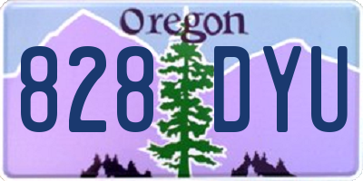 OR license plate 828DYU