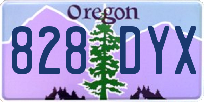 OR license plate 828DYX