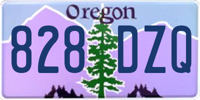 OR license plate 828DZQ
