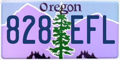 OR license plate 828EFL