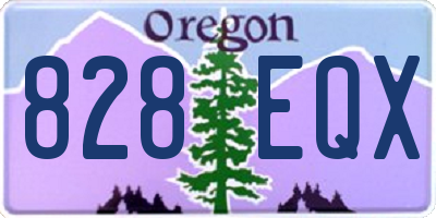 OR license plate 828EQX