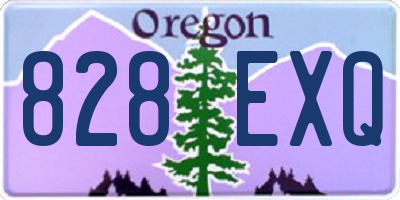 OR license plate 828EXQ