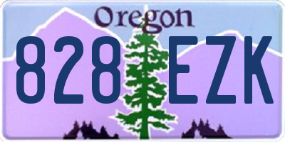 OR license plate 828EZK