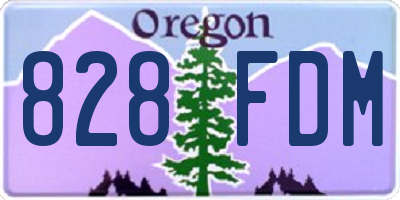 OR license plate 828FDM