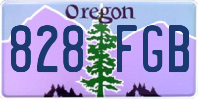 OR license plate 828FGB
