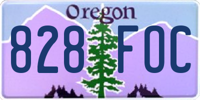 OR license plate 828FOC