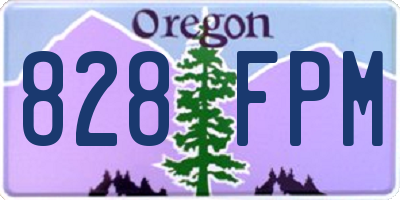 OR license plate 828FPM