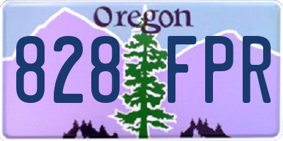 OR license plate 828FPR