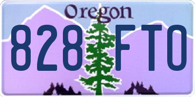 OR license plate 828FTO