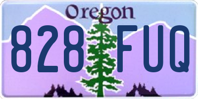OR license plate 828FUQ