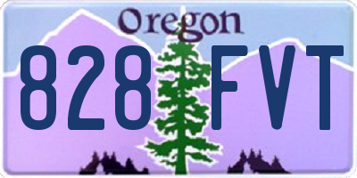 OR license plate 828FVT