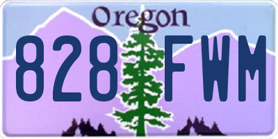 OR license plate 828FWM