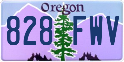 OR license plate 828FWV
