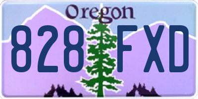 OR license plate 828FXD