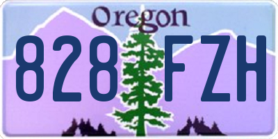 OR license plate 828FZH