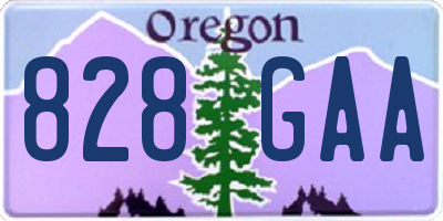 OR license plate 828GAA