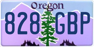OR license plate 828GBP