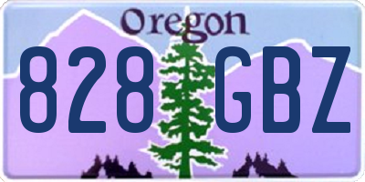 OR license plate 828GBZ