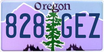 OR license plate 828GEZ